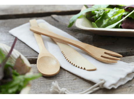 NATURAL TRIP - Bambus Besteckset Werbeartikel