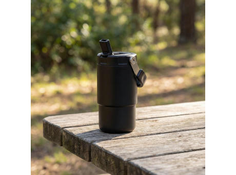 Edelstahlbecher mit Trinköffnung "Hydro" Werbeartikel