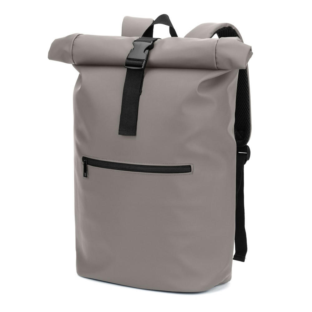 PORTLAND. Roll-Top-Rucksack aus PU mit Laptopfach, 16“ Werbeartikel