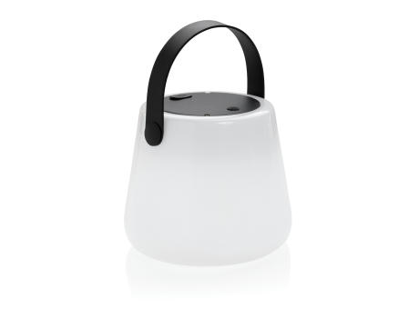 SolarGlow Außenleuchte aus RCS rec. Kunststoff mit USB-Lampe Werbeartikel