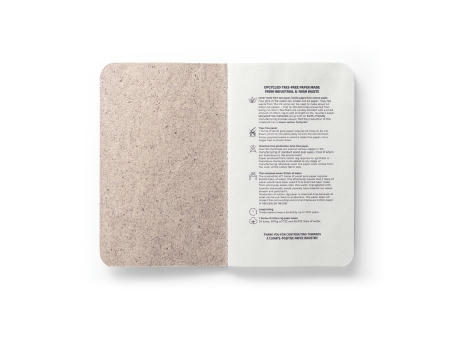 TEAPAD SOFT. Notizbuch A6 mit flexiblem Cover aus Teeblattverwertung (65%) bedrucken