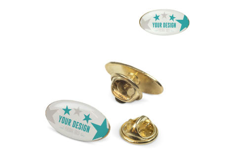 Metall Pin oval 20x12mm bedrucken