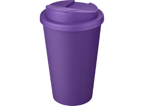 Americano® Eco 350 ml recycelter Becher mit auslaufsicherem Deckel bedrucken