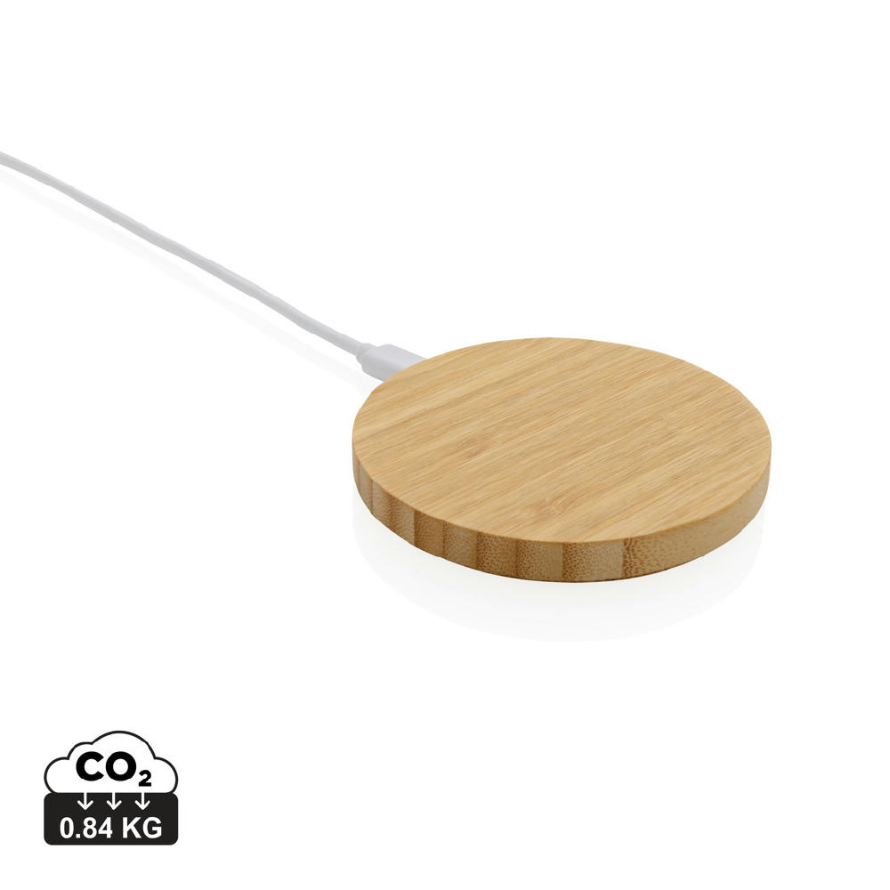 Product image 15W Bambus Wireless Charger Werbeartikel