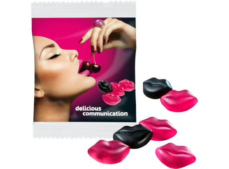 Product image Vegane Schwarzwälder Kirsch-Küsschen im kompostierbaren Tütchen Werbeartikel