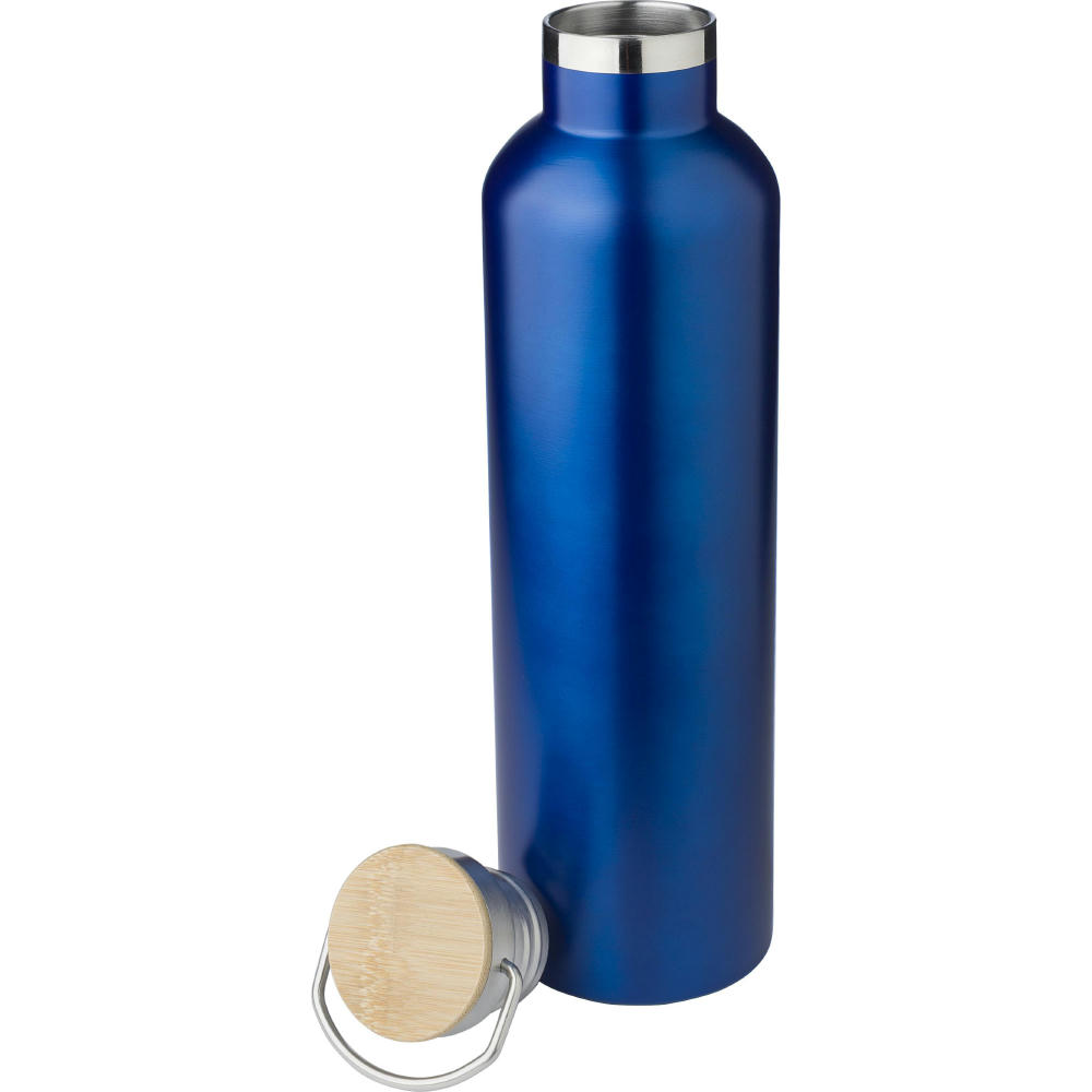 Doppelwandige Flasche aus Edelstahl Damien Werbeartikel