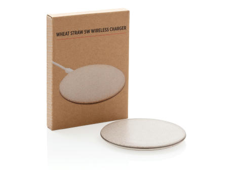 5W Weizenstroh Wireless Charger Werbeartikel