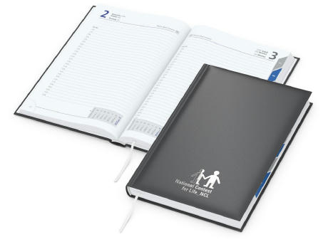 Buchkalender Manager Register Bestseller inkl. Prägung Werbeartikel