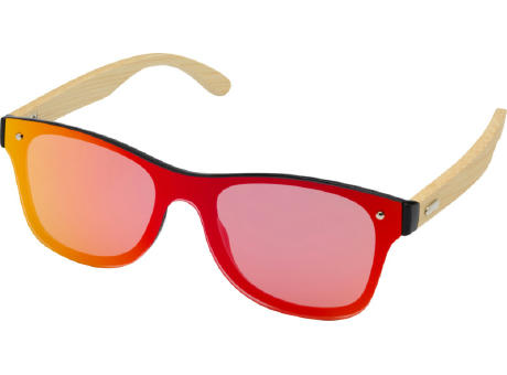 Tan Sonnenbrille mit Bambusbügeln bedrucken