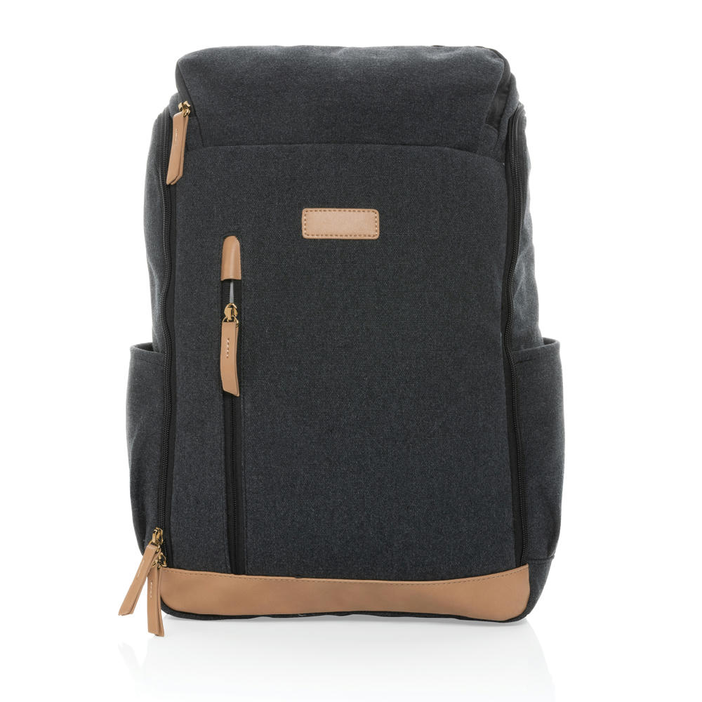 Impact AWARE™ 16 oz. r recyceltem canvas 15" Laptop-Rucksack Werbeartikel
