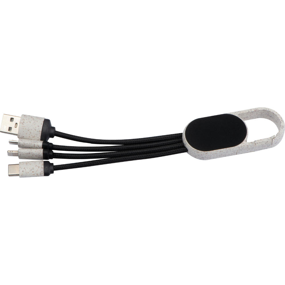 Product image Ladekabel aus Weizenstroh mit Leuchtfunktion Werbeartikel