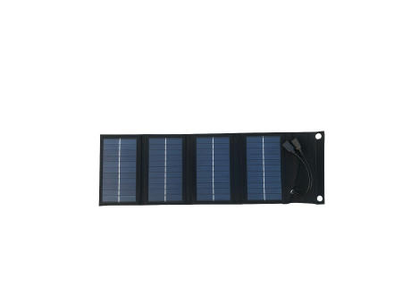 Faltbare Outdoor Solarmatte SM01 mit 4 Solarpanels und 7W Blau Camouflage Werbeartikel