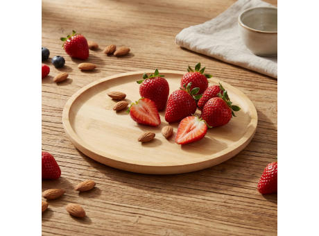 Bambusteller "Zuma", klein Werbeartikel