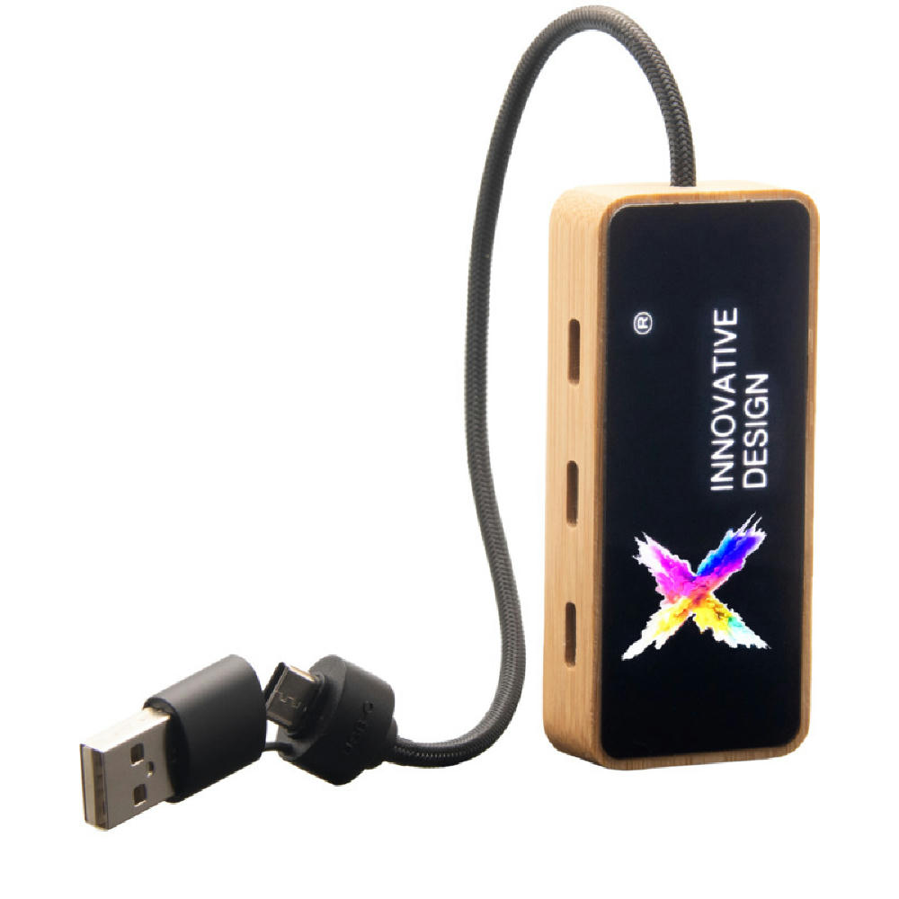 Product image SCX.design H21 8-in-1 USB-Hub mit doppeltem Eingang und 6 Anschlüssen Werbeartikel