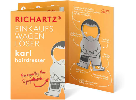 RICHARTZ® EINKAUFSWAGENLÖSER karl hairdresser bedrucken