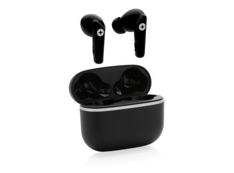 Swiss Peak TWS Ohrhörer 2.0 aus RCS recyceltem Kunststoff Werbeartikel