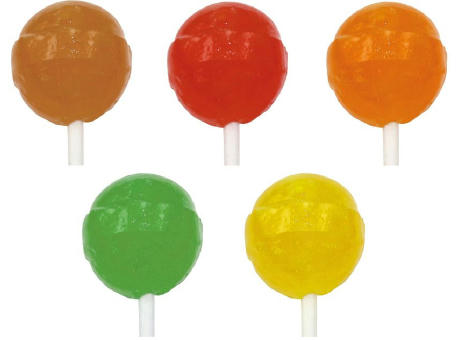 Kugellolly,   1 Stück, Inhalt: Kugellolly Orange Werbeartikel