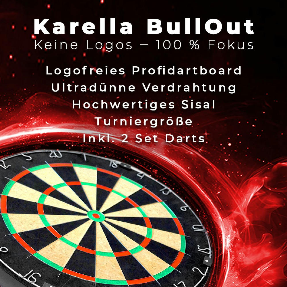 Dart Labor Dartboard BullOut Tournament mit 2 Sets Darts | inkl. 4c Druck Werbeartikel