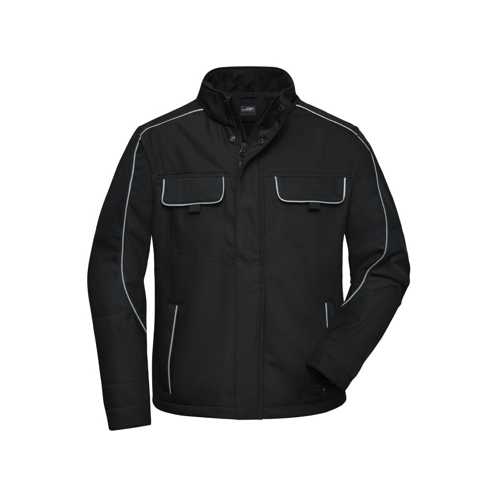 Workwear Softshell Jacket - SOLID - - Professionelle Softshelljacke im cleanen Look mit hochwertigen Details Werbeartikel