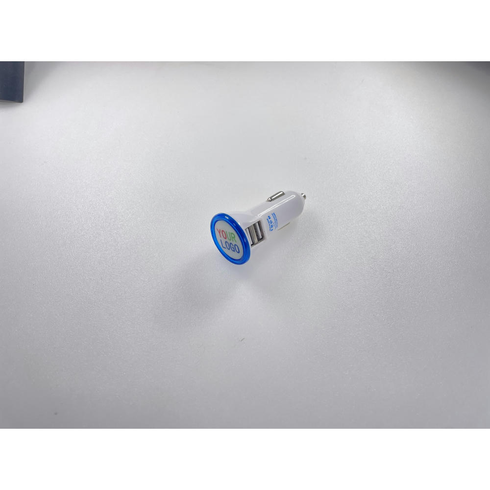 Product image Car Charger 04 (2,1 A) Blau Transparent Werbeartikel