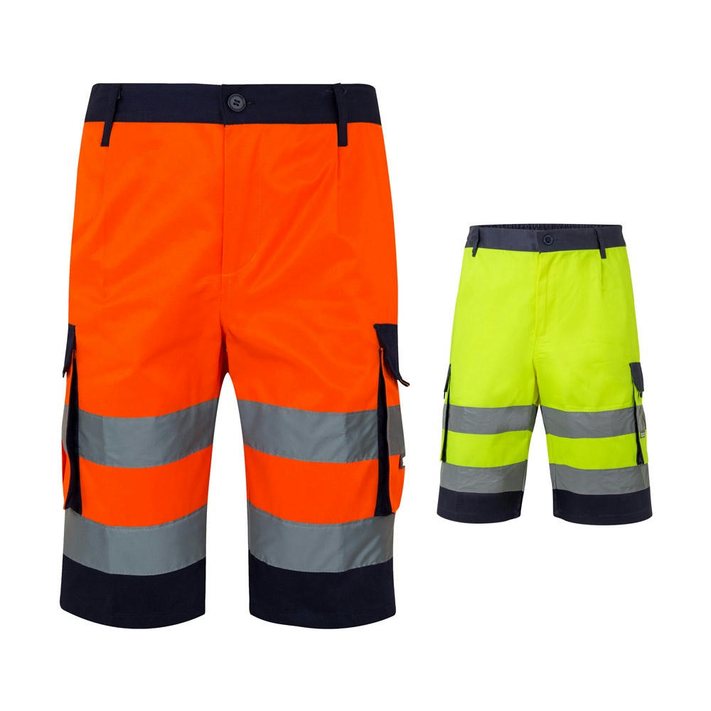 Product image VL HADES. Zweifarbige Bermudashorts mit mehreren Taschen (210 g/m²), aus Baumwolle (20%) und Polyester (80%) Werbeartikel
