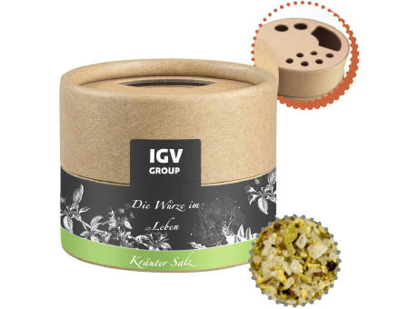 Product image Gewürzmischung Kräutersalz, ca. 40g, Kraftpapierstreuer Mini Werbeartikel