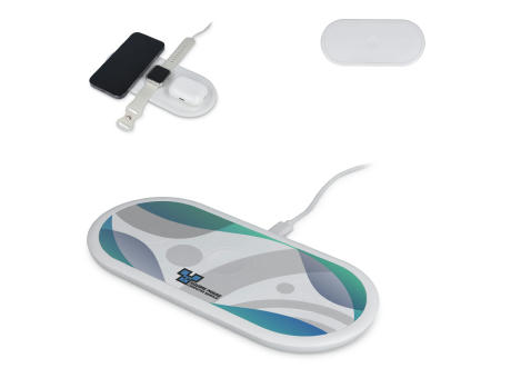 3-in-1 15 W Drahtloses Ladegerät für Handys, Apple Watch und AirPods. Werbeartikel