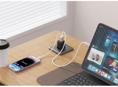 Urban Vitamin Monterey 20W-GAN-Ladegerät aus RCS rec. PC Werbeartikel