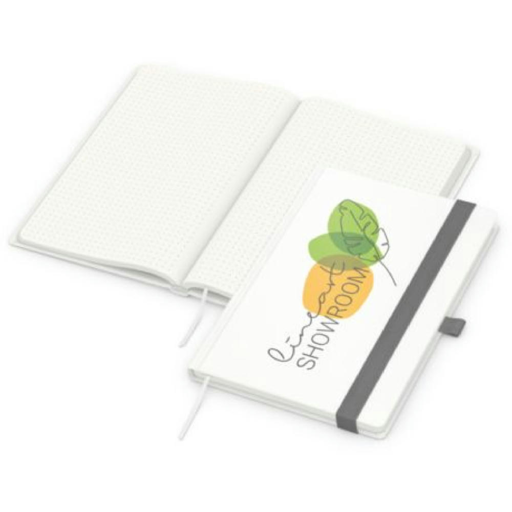 Notizbuch Match-Book Naturpapier-Hardcover individuell bedruckt Werbeartikel