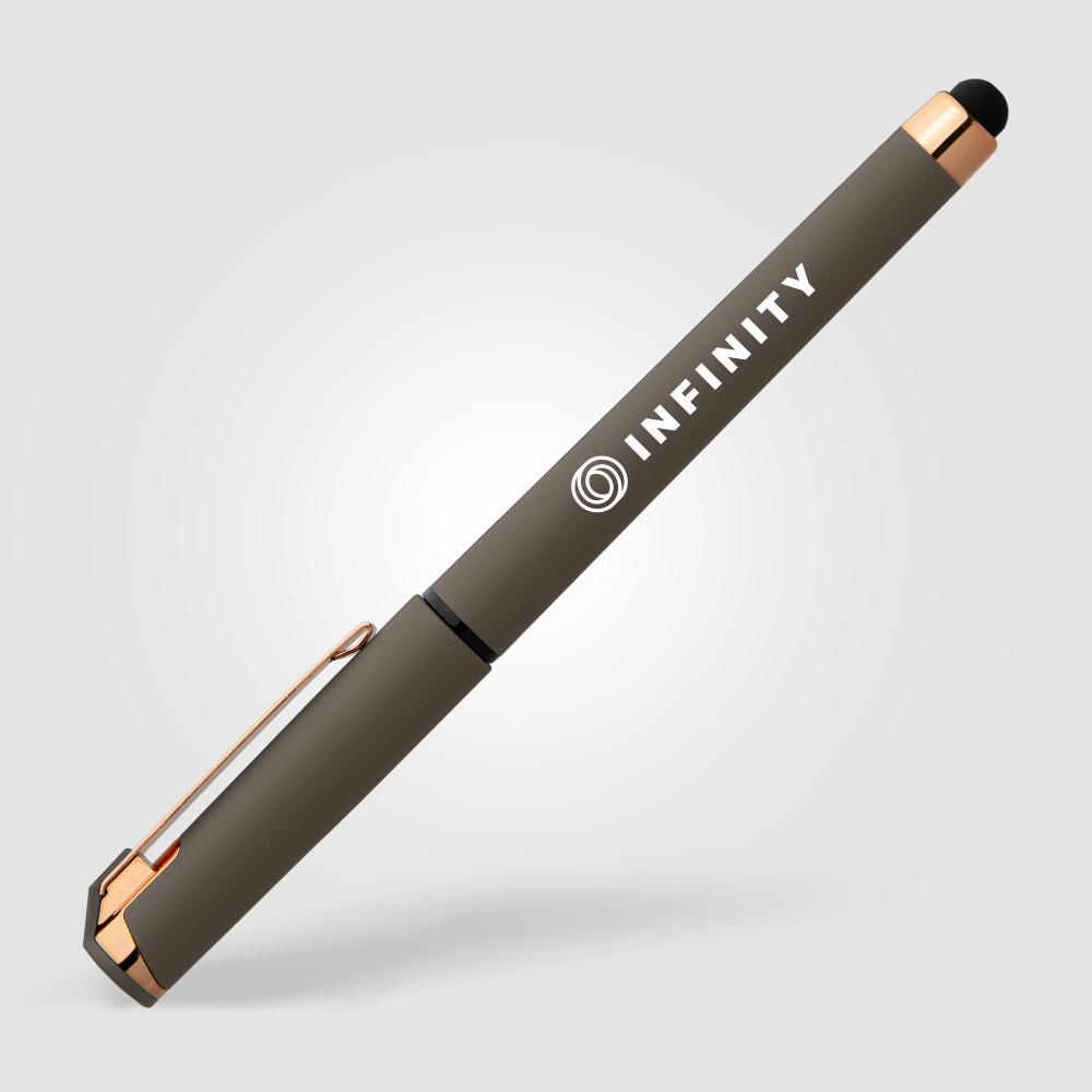 Islander Softy Roségold Gelschreiber - m/Stylus Werbeartikel