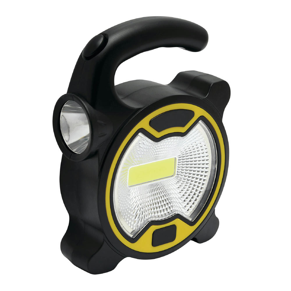 Product image Arbeitsleuchte DO IT YOURSELF mit Tragegriff, COB-Fläche und Spot – Arbeitsleuchte zum Bedrucken