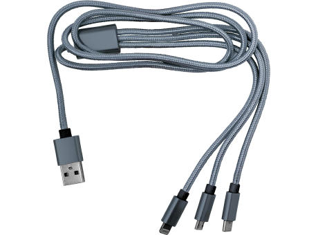 3-in-1 Ladekabel aus Nylon Felix bedrucken