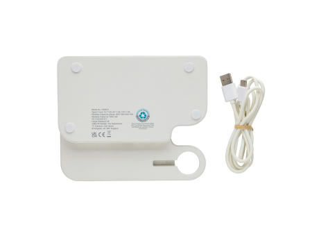 Joltz dual 15W-Ladegerät aus RCS rec. ABS mit iWatch-Slot Werbeartikel