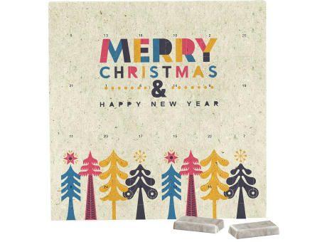 Täfelchen Adventskalender Graspapier Werbeartikel