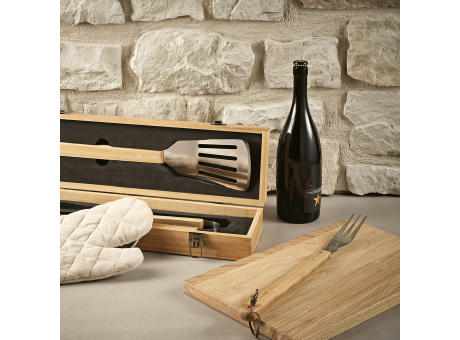 Turner Barbecue Set Bambus  Werbeartikel