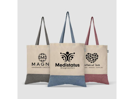 Quebec - 5 oz. Two-Tone Recycled Cotton Tote Werbeartikel