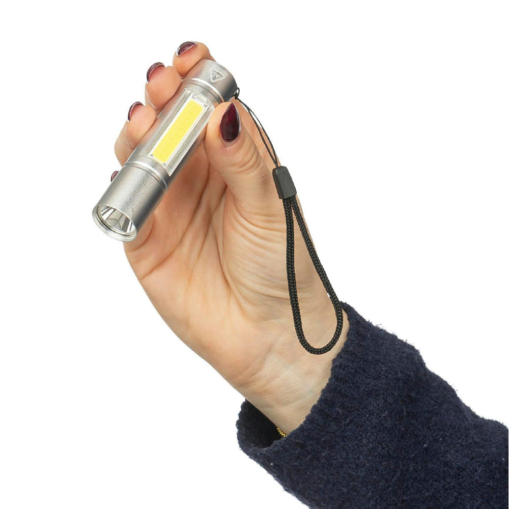 Taschenlampe aus recyceltem Aluminium COB Sami Werbeartikel