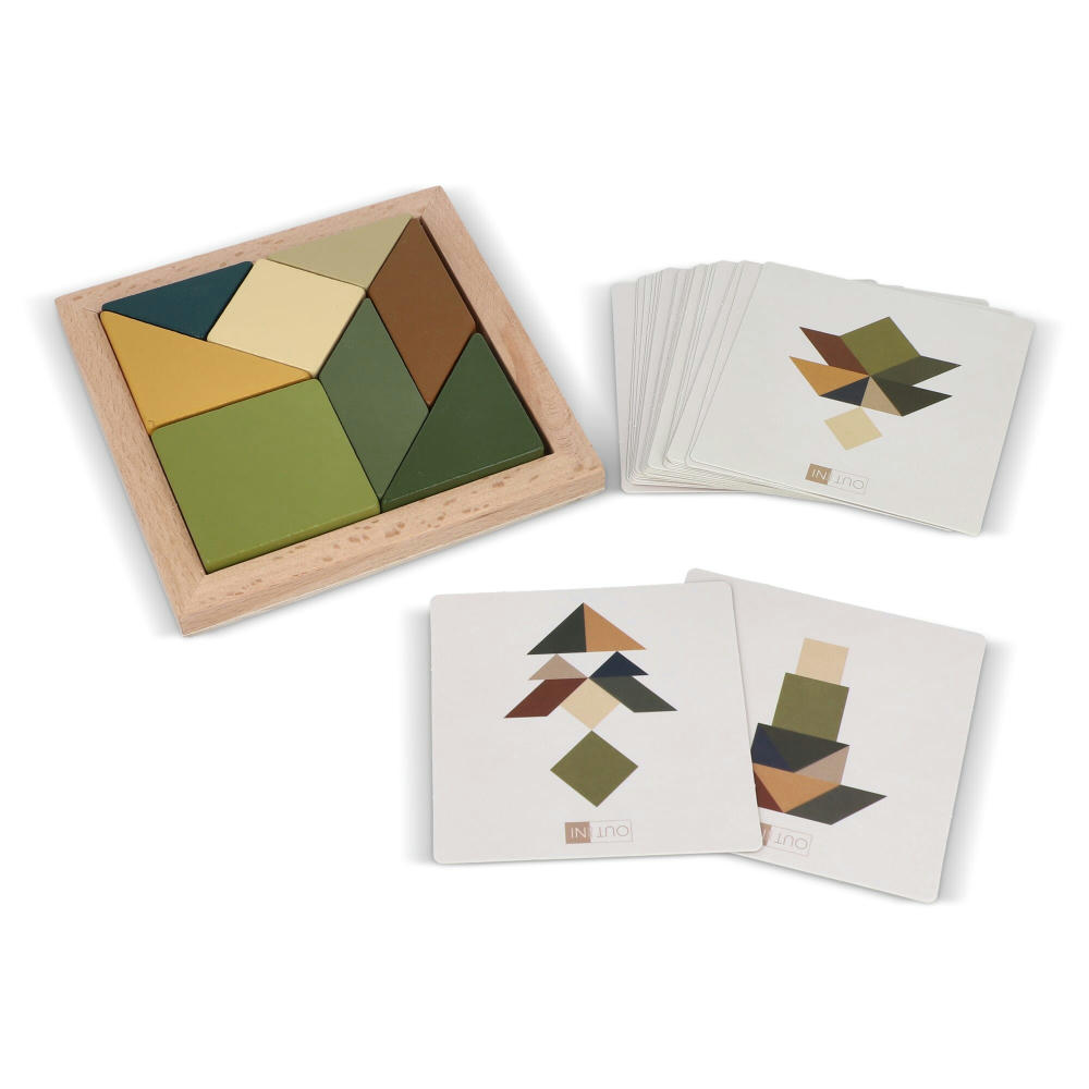 Product image InSideOut Holz-Tangram think IQ puzzle Werbeartikel