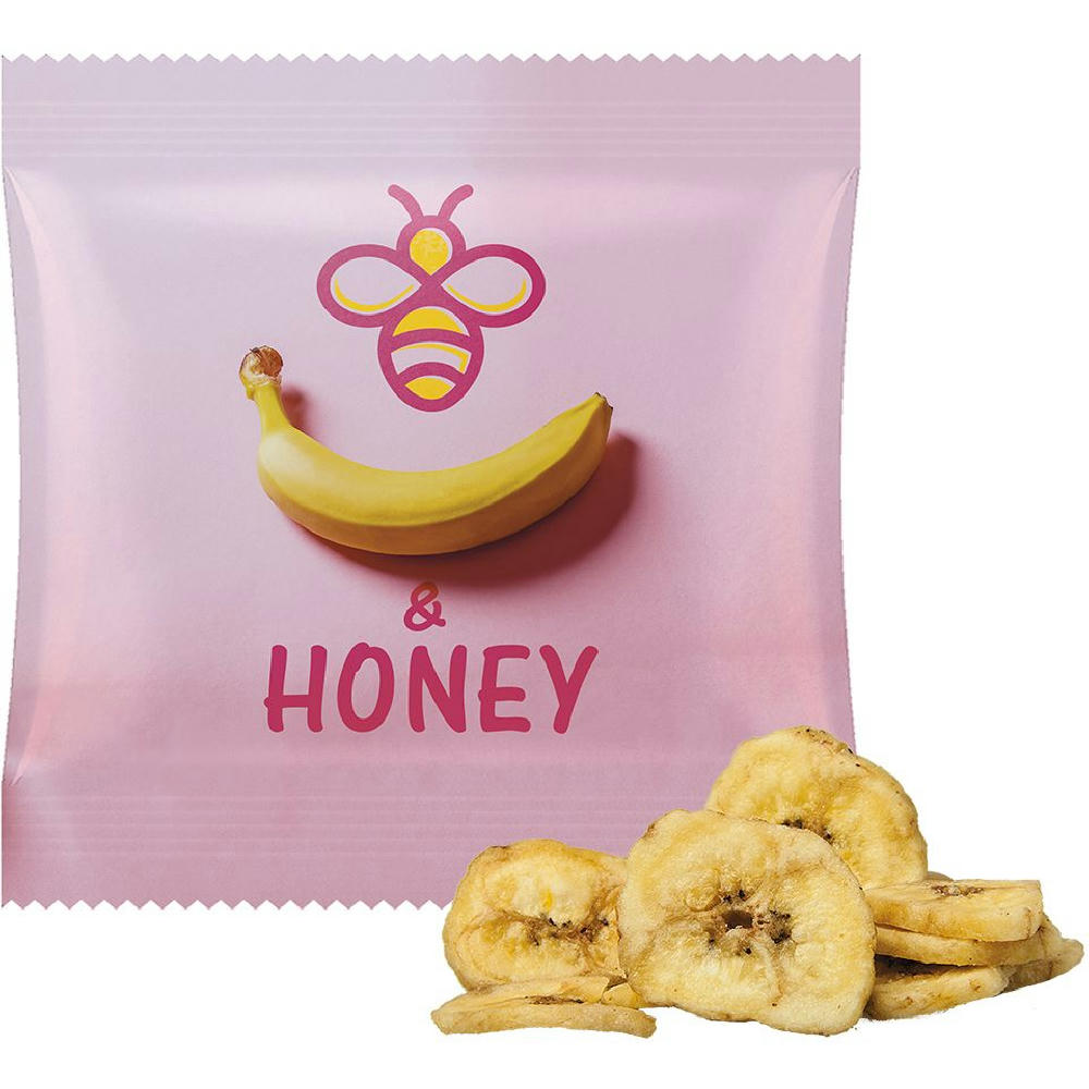 Bananenchips, ca. 20g, Maxi-Tüte Werbeartikel