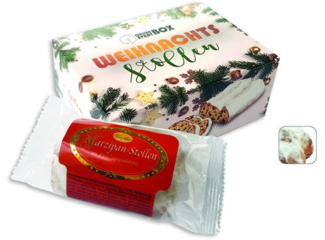 Product image Mini Stollen Präsentbox, 1 Stück, Inhalt: Christstollen Werbeartikel