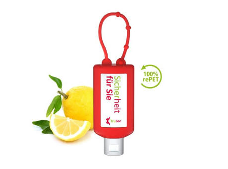 50 ml Bumper rot - Handreinigungsgel (alk.) - Body Label Werbeartikel