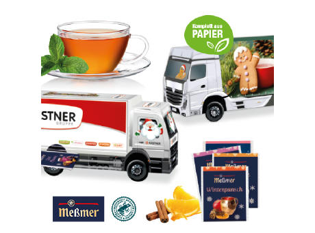 Adventskalender Meßmer „Tee-LKW“ Werbeartikel