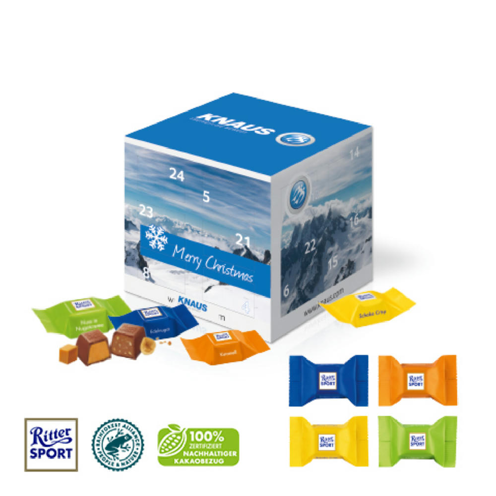 Product image Adventskalender "Cube" mit Ritter SPORT Schokowürfel Werbeartikel