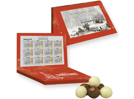 Product image Knusperkugeln-Mix, ca. 50g, Express Adventskalender Mini mit Werbekarte bedrucken