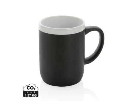 Keramiktasse mit weißem Rand, 300ml bedrucken