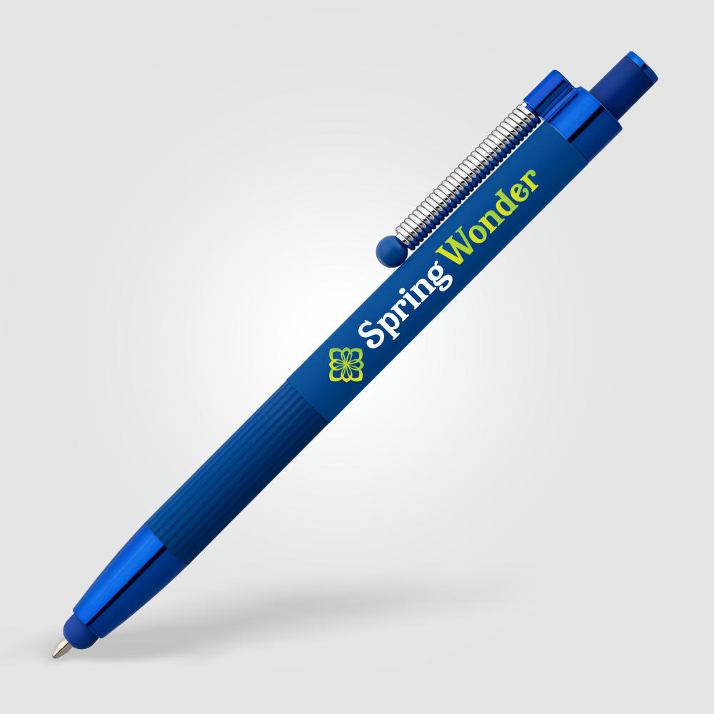 Lisbon Kugelschreiber einfarbig mit Fidget-Funktion und Stylus aus recyceltem Aluminium Werbeartikel
