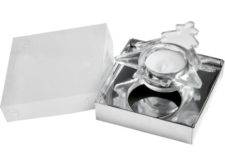 Teelichthalter aus Glas Casey Werbeartikel