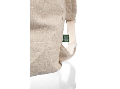 Hanf (280 gr/m2) Rolltop Rucksack Margarete Werbeartikel