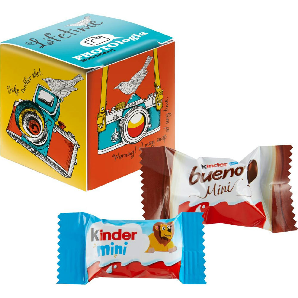 Product image Mini Promo-Würfel mit Kinder Schokolade Mini & Kinder bueno Mini Mix Werbeartikel