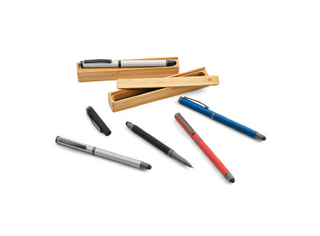 Woolf Kugelschreiber recy. Edelstahl Schwarz Mine bedrucken